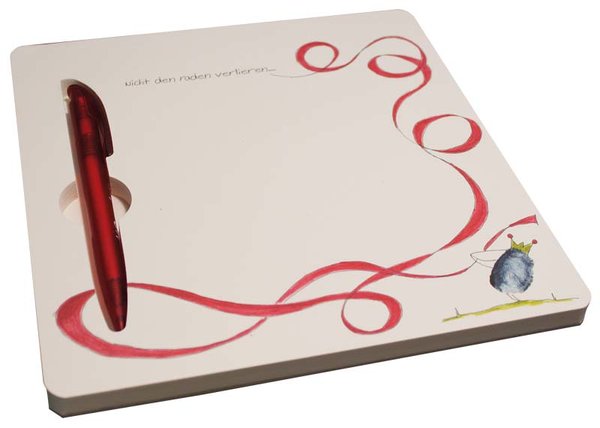 51794-Mousepad als Schreibunterlage mit Kugelschreiber
