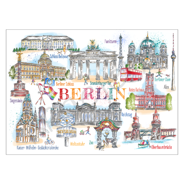 28450 – Doppelkarte, Berlin – Schöne Stadt